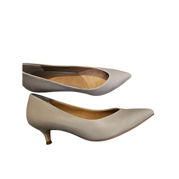 VIONIC KIT JOSIE ORTHOTIC  GREY LEATHER KITTEN HEELS sz 5 SH418 - Picture 2 of 7